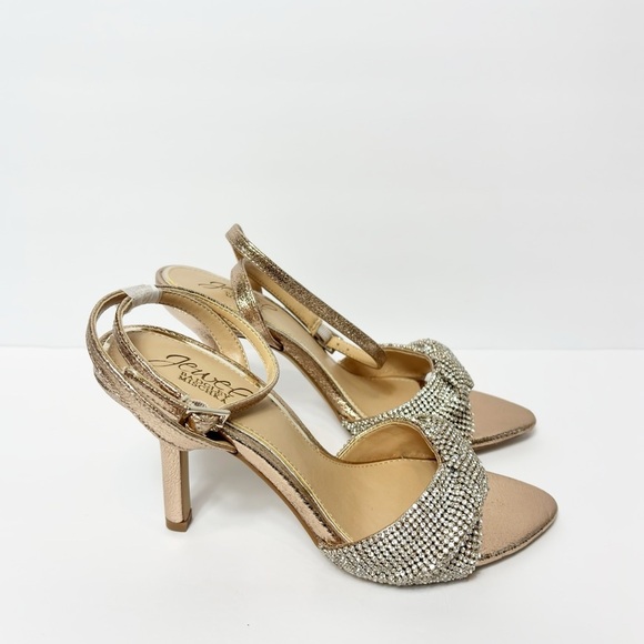 Jewel Badgley Mischka Gold and Silver Heels - Picture 2 of 7